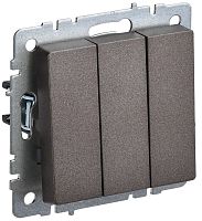 Выключатель без рамки IEK Brite ВС10-3-0-БрТБ 3-кл. темная бронза картинка